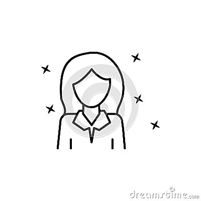 Businesswoman young avatar icon. Element of people avatar icon Stock Photo