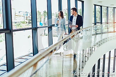 Businesswomen hold luggage travel to business trip Stock Photo