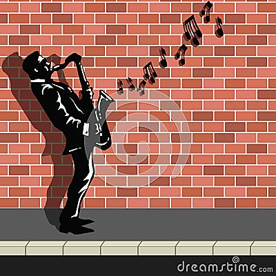 Busker Vector Illustration