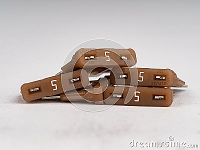 Buss flat blade fuses Stock Photo