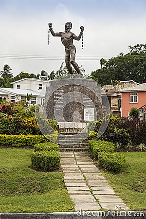 Bussa Emancipation Statue in Barbados Editorial Stock Photo