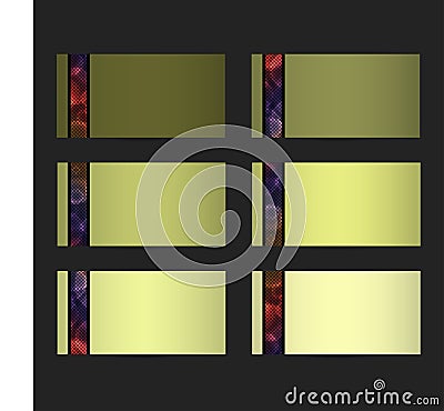 Bussines Cards with Abstract Pattern Vector Illustration