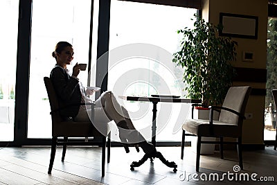 Bussines woman coffee break Stock Photo