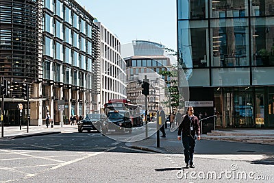 Bussy street in the city of London Editorial Stock Photo