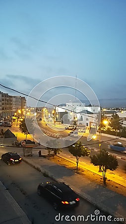 A bussy street in morocco Stock Photo