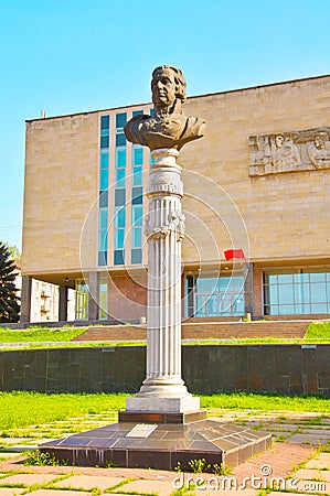 A Bust of Charles Gascoigne in Lugansk Editorial Stock Photo