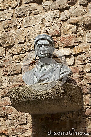 Bust of Dante Alighieri Stock Photo