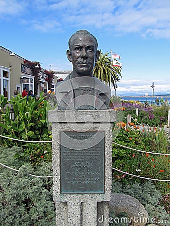 Bust of John Steinbeck Editorial Stock Photo