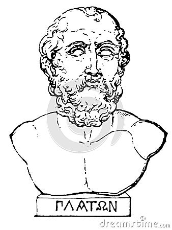 Bust of Plato Stock Photo