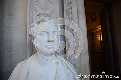 a bust sculpture from boston library Editorial Stock Photo