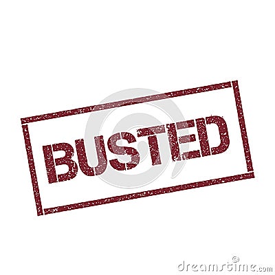 Busted rectangular stamp. Vector Illustration