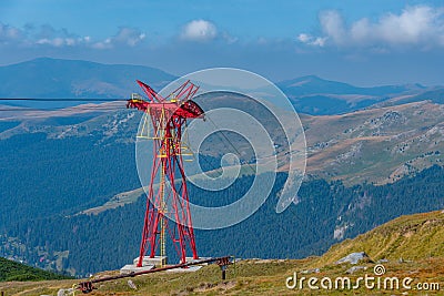 Busteni-Babele cable car in Romania Stock Photo