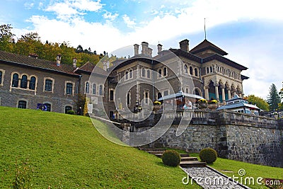 Busteni, Romania - October 13, 2023: Cantacuzino Castle Editorial Stock Photo