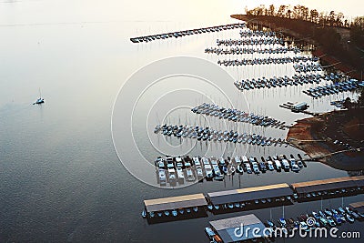 Bustling Marina Stock Photo