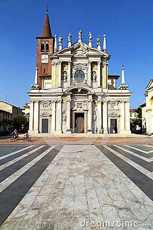 busto arsizio the old church closed brick Editorial Stock Photo