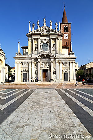 busto arsizio in the old church closed brick Stock Photo