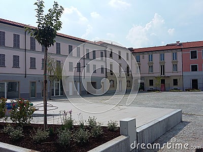 Busto Arsizio Italy Reopening of the Vittorio Emanuele II square to the traffic Editorial Stock Photo