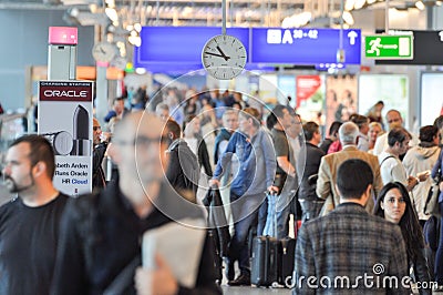 Busy airport Editorial Stock Photo