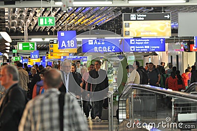 Busy airport Editorial Stock Photo
