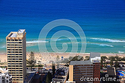 Australian city life beach scenery aerial image Editorial Stock Photo