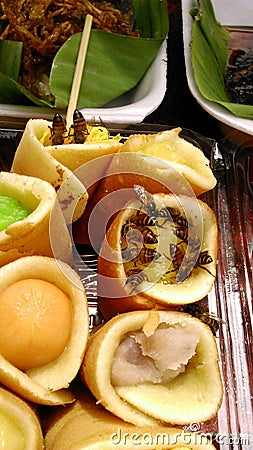 Busy Bees and desserts Stock Photo