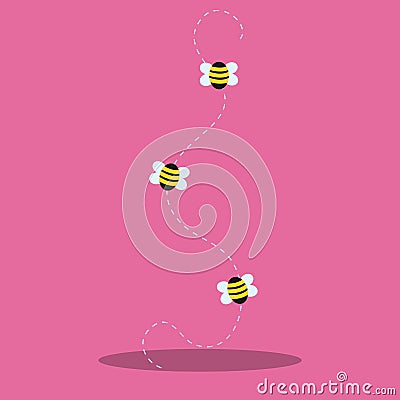 busy bees many bees 11 Vector Illustration