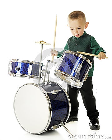 Busy Drumming Stock Photo