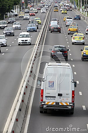 Busy highway at peak hour Editorial Stock Photo