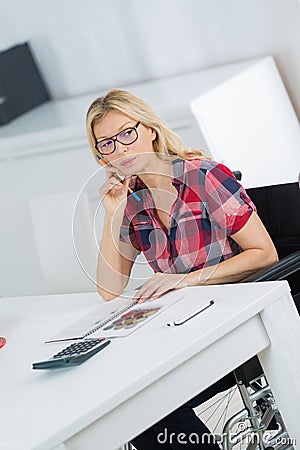 The busy home-based worker Stock Photo