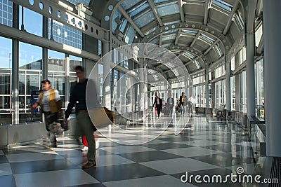 Busy international airport Stock Photo