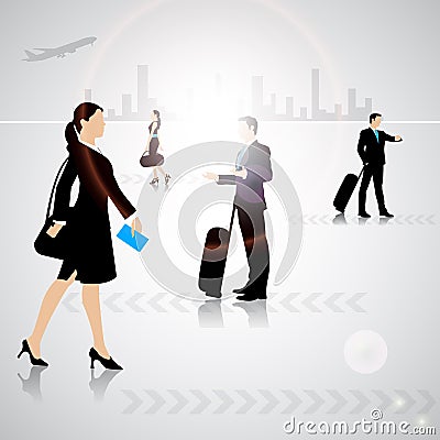 Busy People Vector Illustration