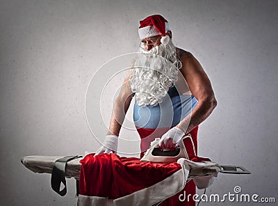 Busy Santa Claus Stock Photo
