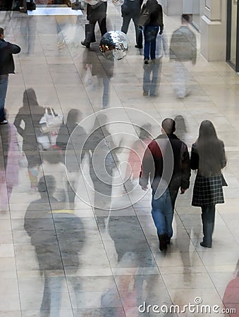 Busy shoppers Stock Photo