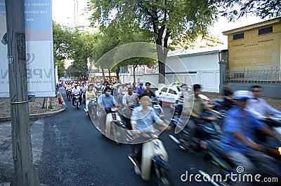 Busy Street of Ho Chi Minh City Editorial Stock Photo