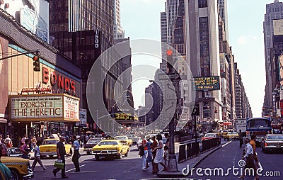 Times Square, circa 1970`s Editorial Stock Photo