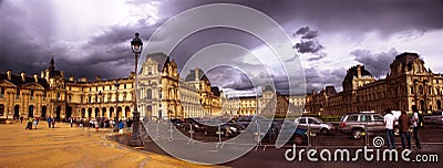 Busy traffic in Paris Editorial Stock Photo