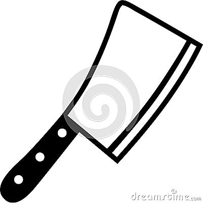 Butcher Knife Cleaver Vector Illustration