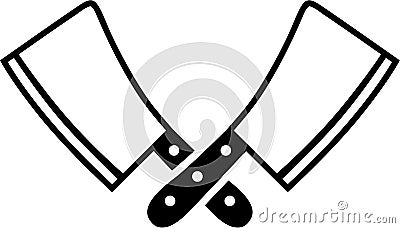 Butcher Knive Cleaver Vector Illustration