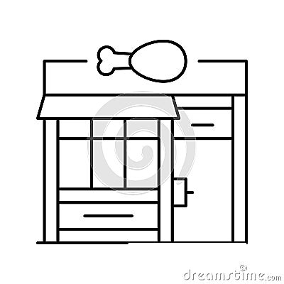 butchers shop line icon vector illustration Vector Illustration