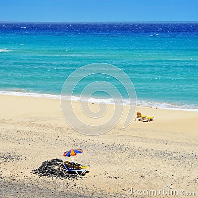 Butihondo Beach in Fuerteventura, Canary Islands, Spain Stock Photo
