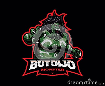 Buto ijo mascot logo design Vector Illustration