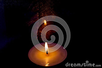 Butter candles in a Buddhist monastery in Mongolia Stock Photo