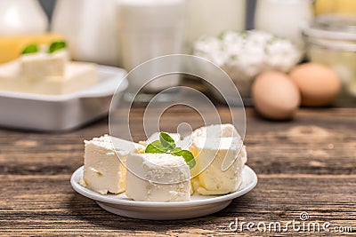 Butter cubes Stock Photo