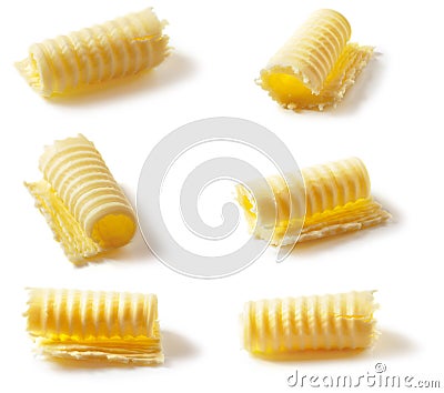 Butter curl Stock Photo