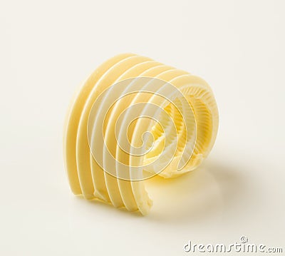 Butter curl Stock Photo