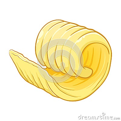 Butter Curl Vector illustration Vector Illustration