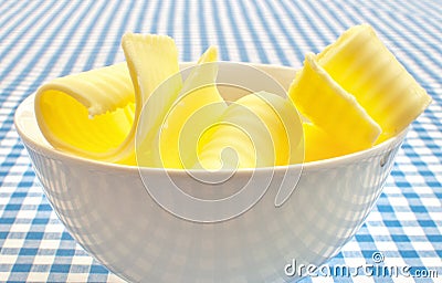 Butter curls Stock Photo