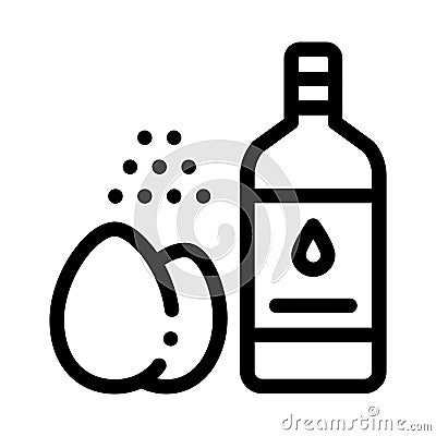 Butter eggs and peppers cooking homemade mayonnaise icon vector outline illustration Vector Illustration