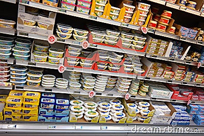 Butter and Margarine Editorial Stock Photo