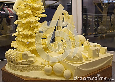 Butter Sculpture Editorial Stock Photo